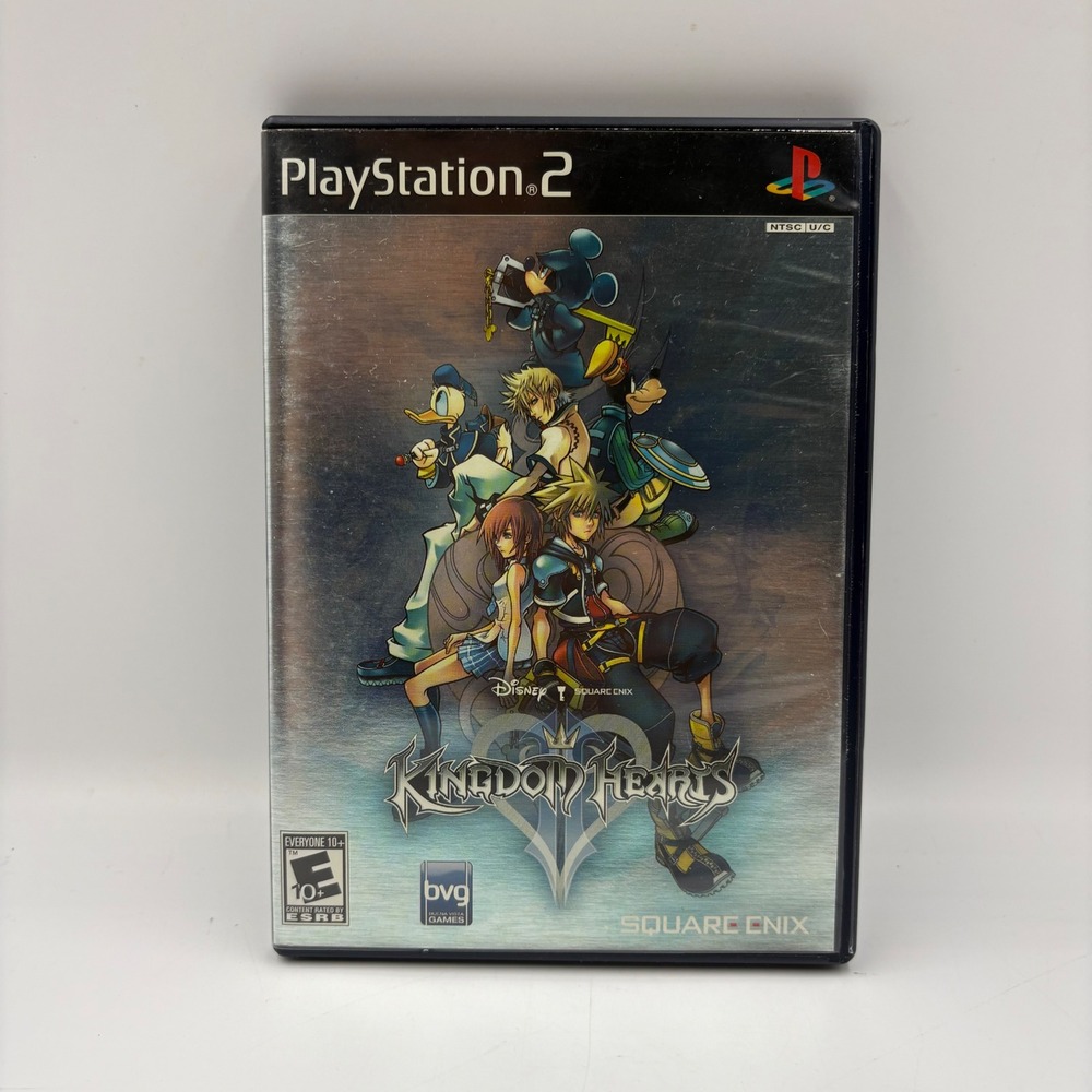 Square Enix Kingdom Hearts II Video Game PS2 Silver Good CIB Manual Action RPG